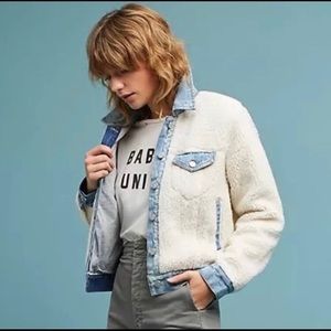 Pilcro and The Letterpress Sherpa Denim Jacket